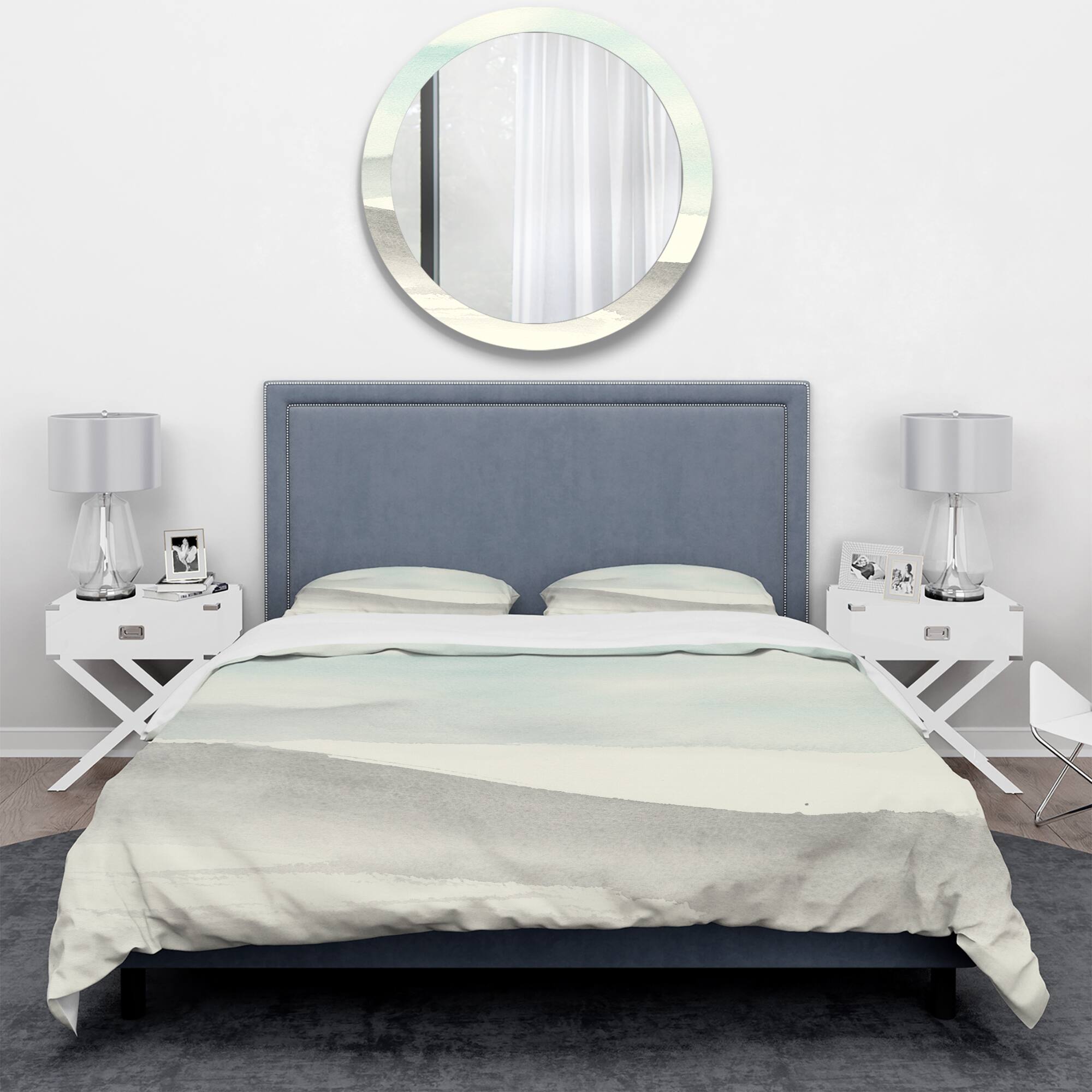 Designart 'minimal geometric Zen I' Geometric Bedding Set